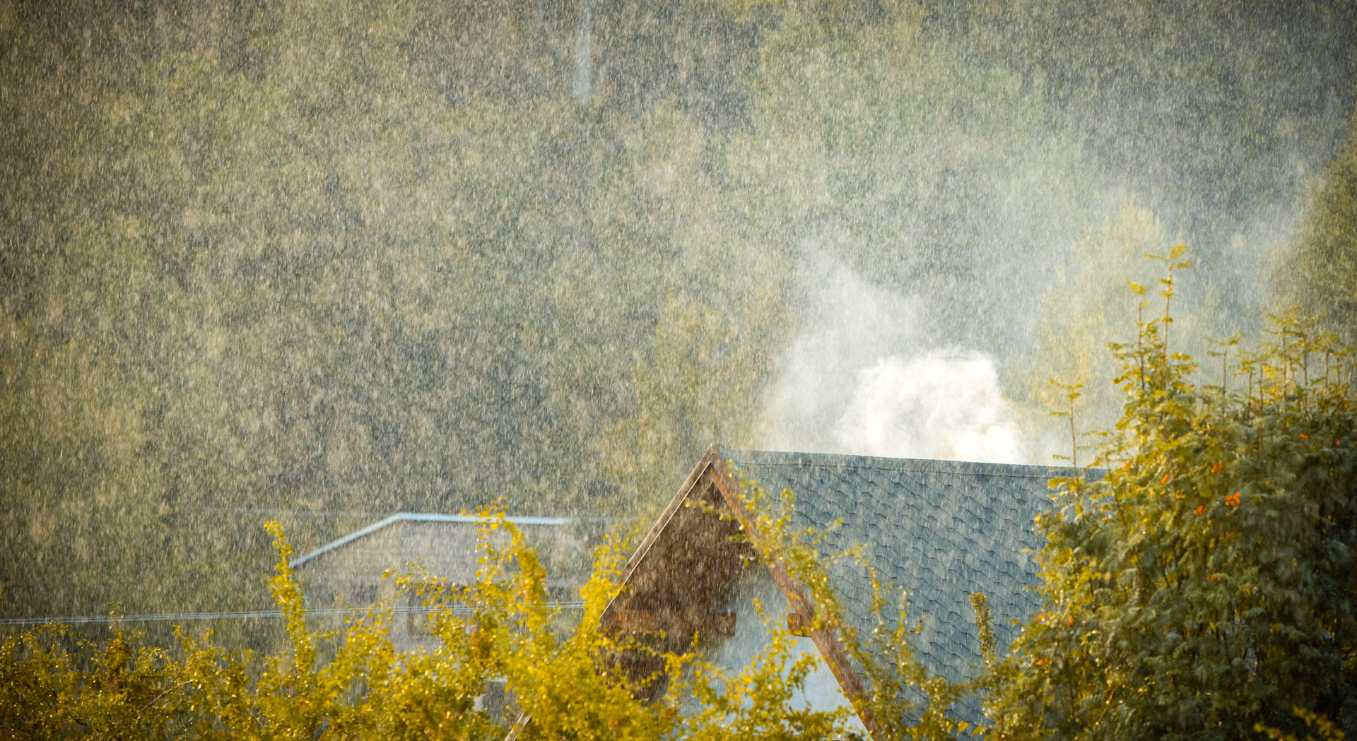 Rain and cold weather.
