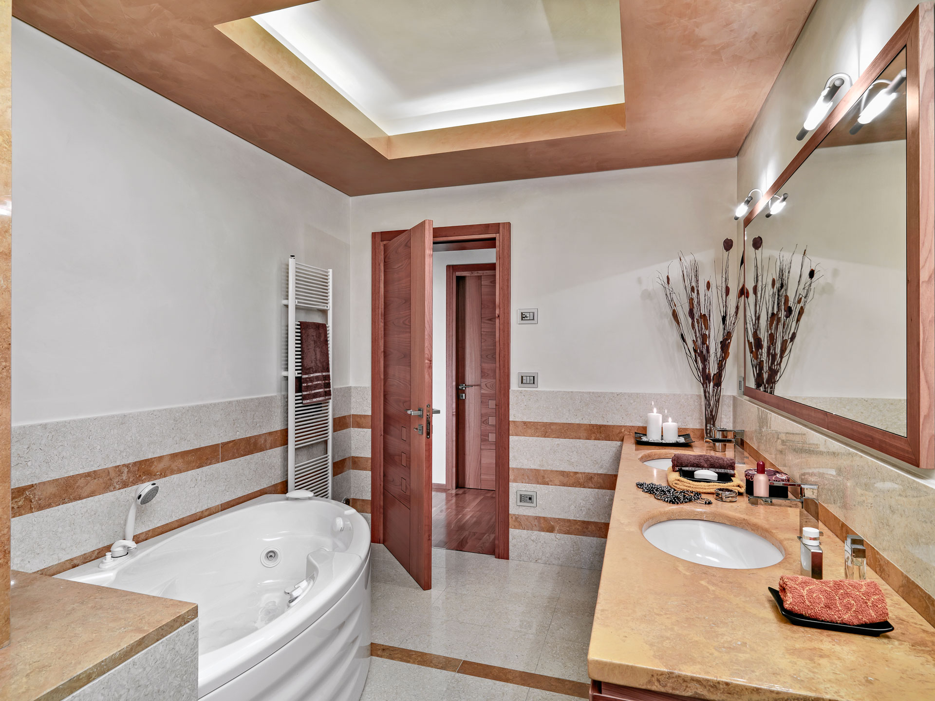 Interior of a modern bathroom.